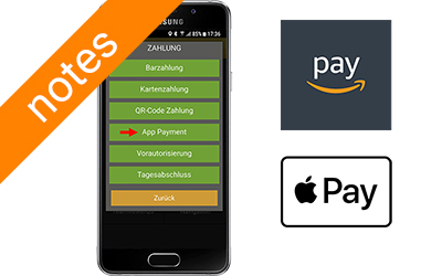 Pay in the taxi with Amazon Pay and Apple Pay!